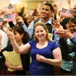 (06/17/10)  Manhattan,  NY  -  (RGL)  -   City Critic Ariel Kaminer goes through the naturalized citizenship ceremony at Baruch College with 125 candidates for US citizenship.      ( Richard Perry / The New York Times )                              NYTCREDIT: Richard Perry/The New York Times